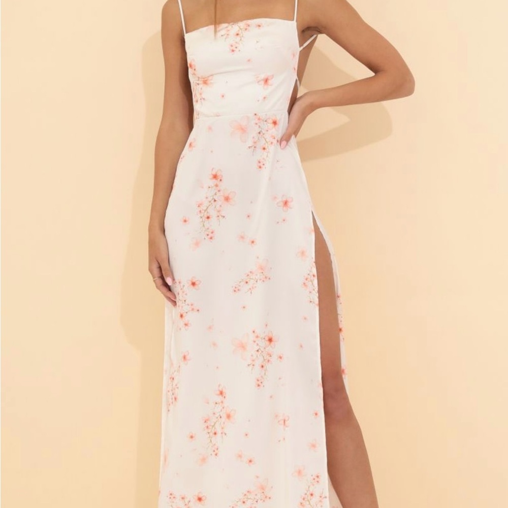 Lucy in the Sky White Sleeveless Slit Maxi Dress